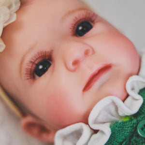 HOOMAI Reborn Baby Dolls 18" Realistic Doll Lifelike Girl White Dolls Look Like Real Silicone Limbs with Cloth Body Birthday Set for Kids Age 3+ (Emma)