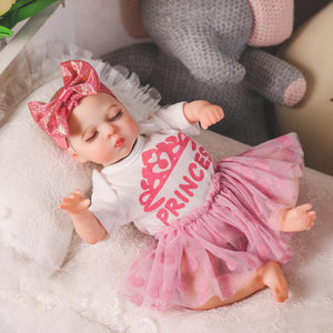 HOOMAI Reborn Baby Dolls 16" Realistic Doll Lifelike Girl Dolls Look Like Real Silicone Limbs with Cloth Body Birthday Set for Kids Age 3+