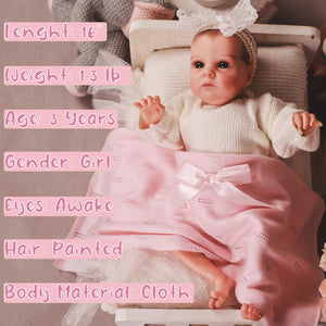 HOOMAI Reborn Baby Dolls 16" Realistic Doll Lifelike Girl Dolls Look Like Real Silicone Limbs with Cloth Body Birthday Set for Kids Age 3+