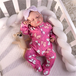 HOOMAI Realistic Reborn Baby Dolls Lifelike 20-Inch Newborn Sleeping Girl Vinyl Real Life Dolls Soft Cloth Body with Feeding Accessories Gift Box for Kids Age 3+
