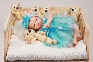 HOOMAI Realistic Reborn Baby Dolls Lifelike 20-Inch Newborn Sleeping Girl Vinyl Real Life Dolls Soft Cloth Body with Feeding Accessories Gift Box for Kids Age 3+