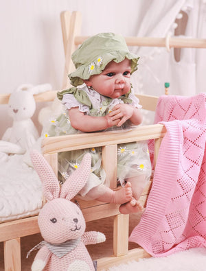 HOOMAI Realistic Reborn Baby Dolls Lifelike 20 Inches Life-like Newborn Silicone Girl Dolls Soft Cloth Body with Feeding Accessories Gift Box for Kids Age 3+