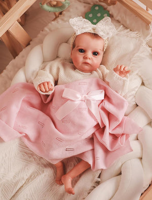 HOOMAI Reborn Baby Dolls 16" Realistic Doll Lifelike Girl Dolls Look Like Real Silicone Limbs with Cloth Body Birthday Set for Kids Age 3+