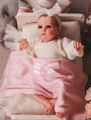 HOOMAI Reborn Baby Dolls 16" Realistic Doll Lifelike Girl Dolls Look Like Real Silicone Limbs with Cloth Body Birthday Set for Kids Age 3+