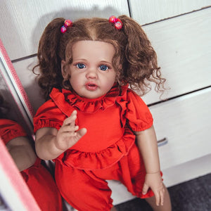 Rebornova Reborn Baby Dolls 24''Black Skin Newborn Baby Dolls Realistic Soft Body Filled with PP Cotton Lifelike Silicone Limbs Gift Set for Child Ages 3+