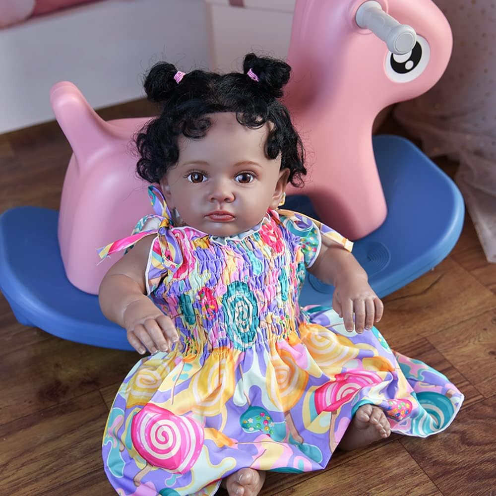 Rebornova Lifelike Reborn Baby Dolls 22.8 Inch Soft Body Realistic Girl Doll Birthday Gift Set