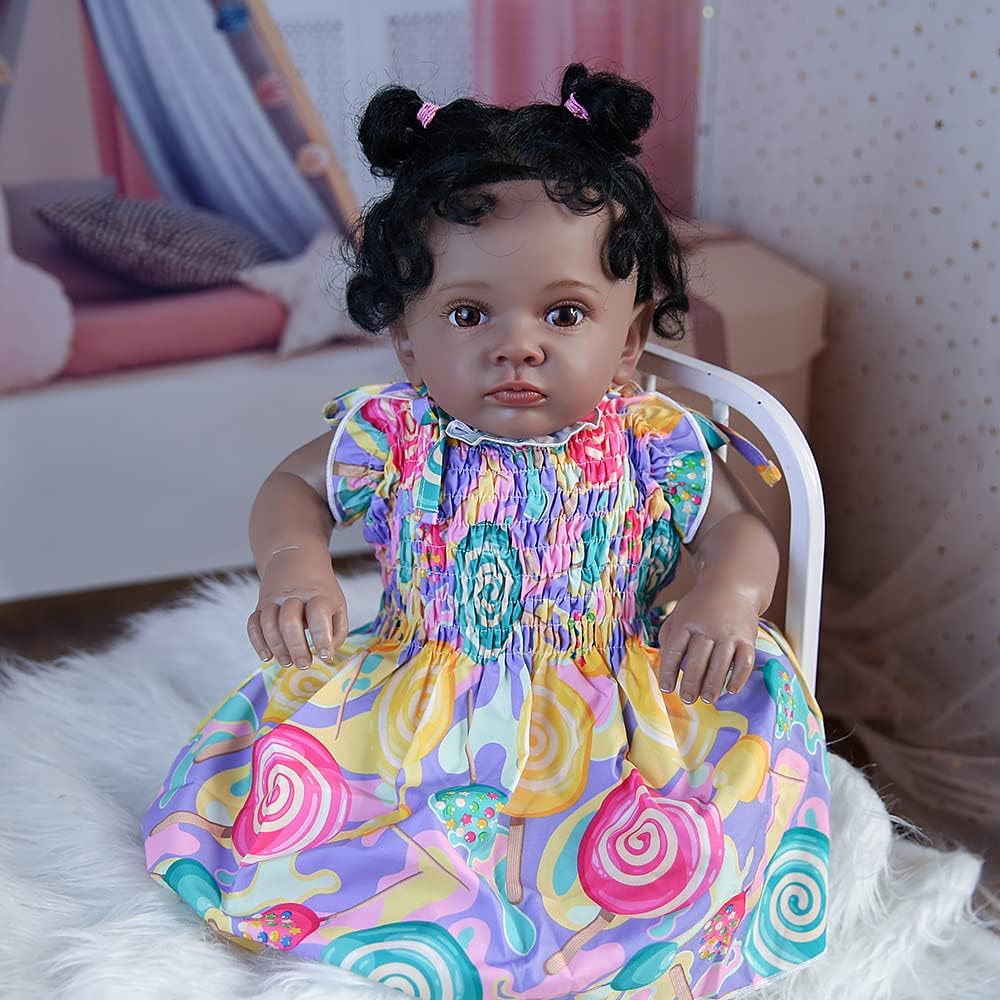 Rebornova Lifelike Reborn Baby Dolls 22.8 Inch Soft Body Realistic Girl Doll Birthday Gift Set
