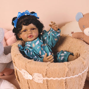 HOOMAI Reborn Baby Dolls 20" Realistic Doll Lifelike Girl Dolls American Smiling Real Full Silicone Body Birthday Set for Children Age 3+