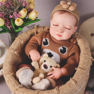 HOOMAI Reborn Baby Dolls 16" Realistic Doll Lifelike Girl Dolls Look Like Real Silicone Limbs with Cloth Body Birthday Set for Kids Age 3+