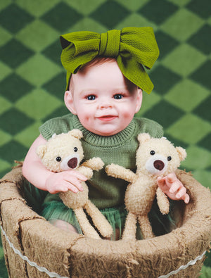 HOOMAI Reborn Baby Dolls 16" Realistic Doll Lifelike Girl Dolls Look Like Real Silicone Limbs with Cloth Body Birthday Set for Kids Age 3+