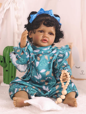 HOOMAI Reborn Baby Dolls 20" Realistic Doll Lifelike Girl Dolls American Smiling Real Full Silicone Body Birthday Set for Children Age 3+