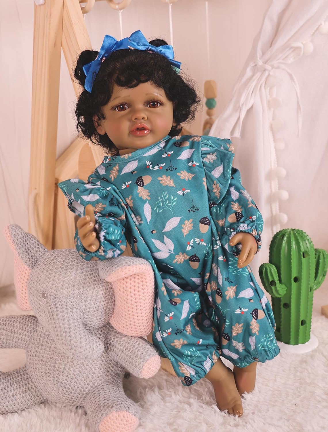 HOOMAI Reborn Baby Dolls 20" Realistic Doll Lifelike Girl Dolls American Smiling Real Full Silicone Body Birthday Set for Children Age 3+